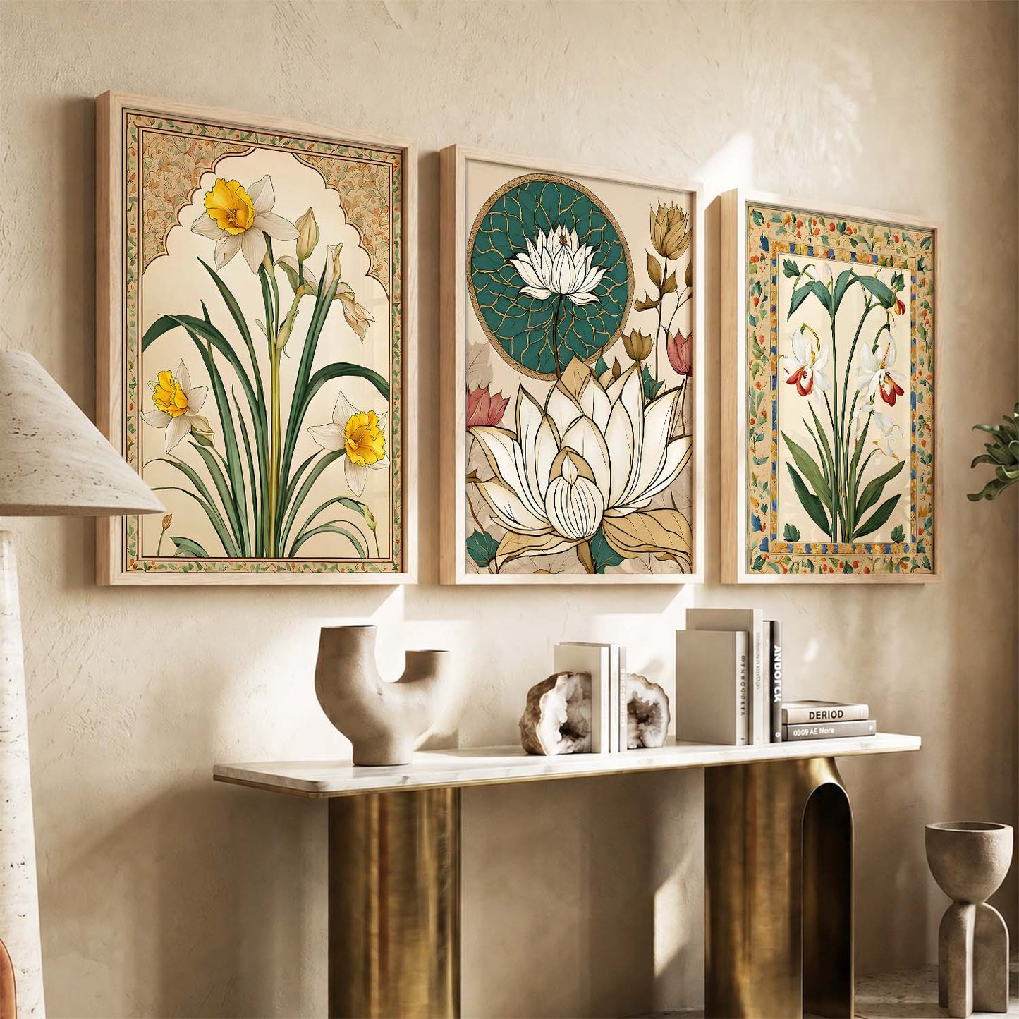 Floral   Wall  Art Paintings for Living Room - Wall Poster With frames