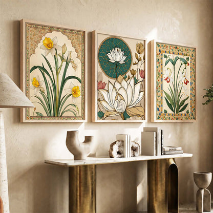 Floral   Wall  Art Paintings for Living Room - Wall Poster With frames