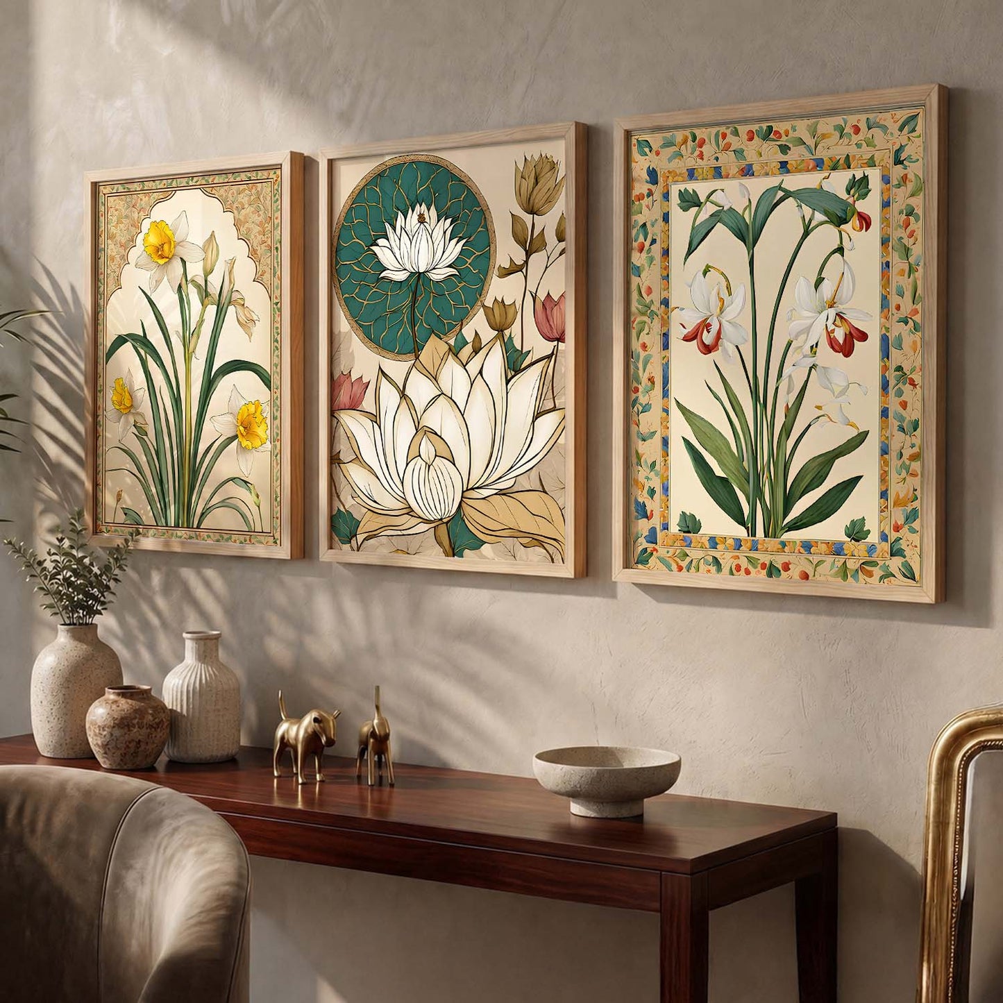 Floral   Wall  Art Paintings for Living Room - Wall Poster With frames
