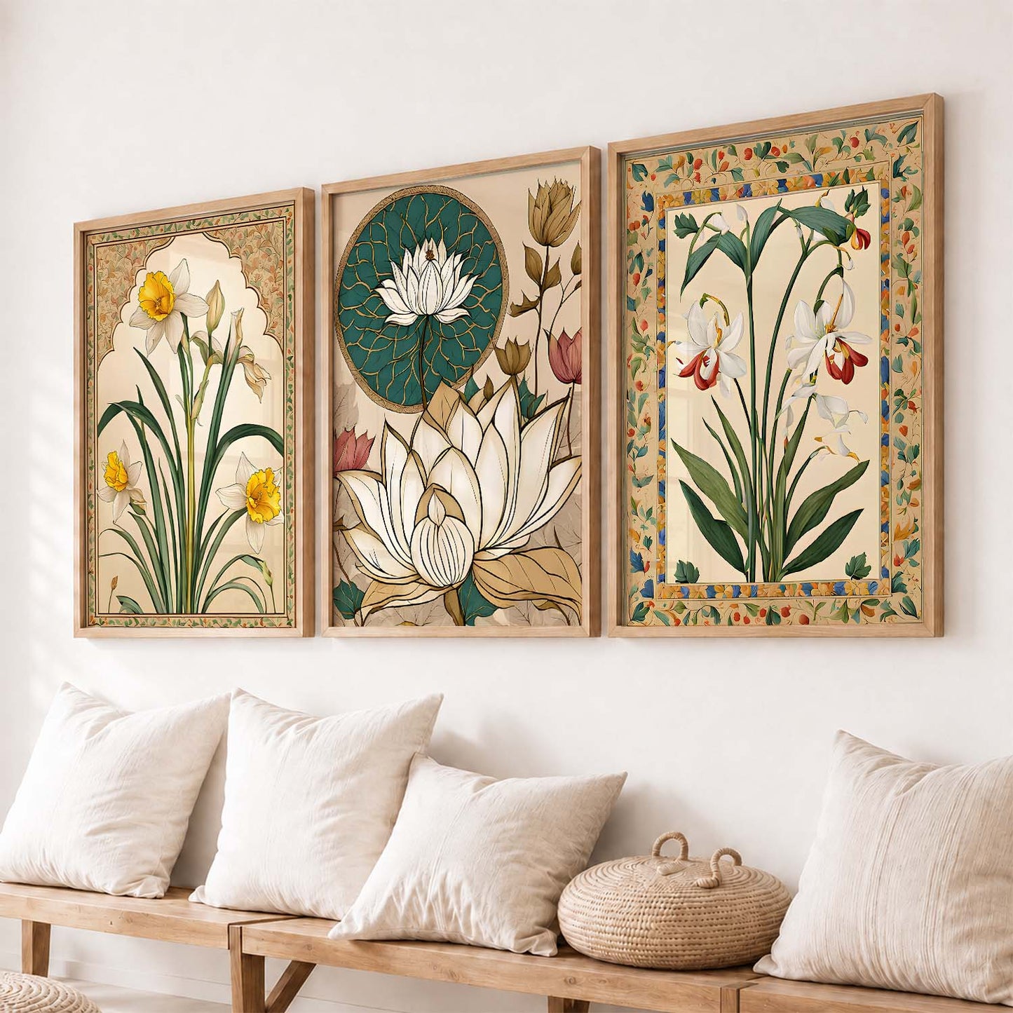 Floral   Wall  Art Paintings for Living Room - Wall Poster With frames