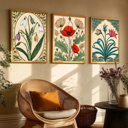 Floral  Wall  Art Paintings for Living Room - Wall Poster With frames