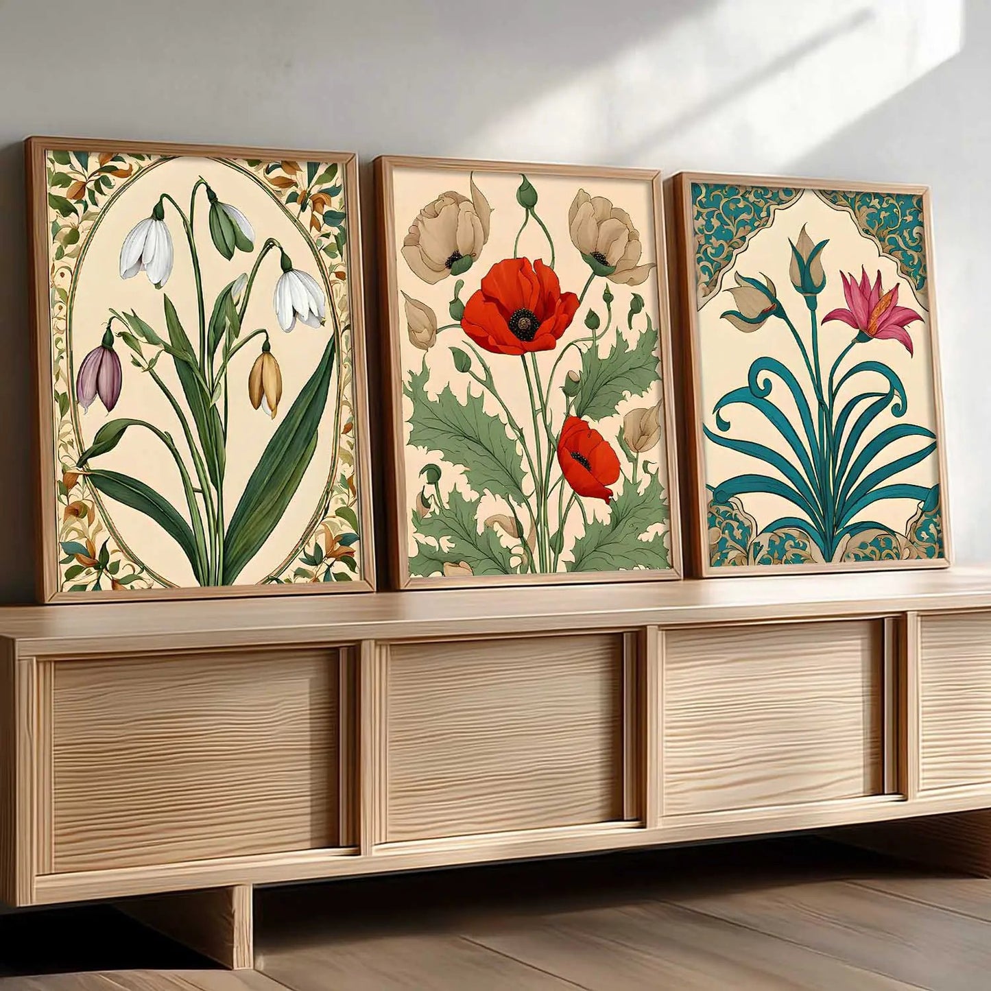 Floral  Wall  Art Paintings for Living Room - Wall Poster With frames