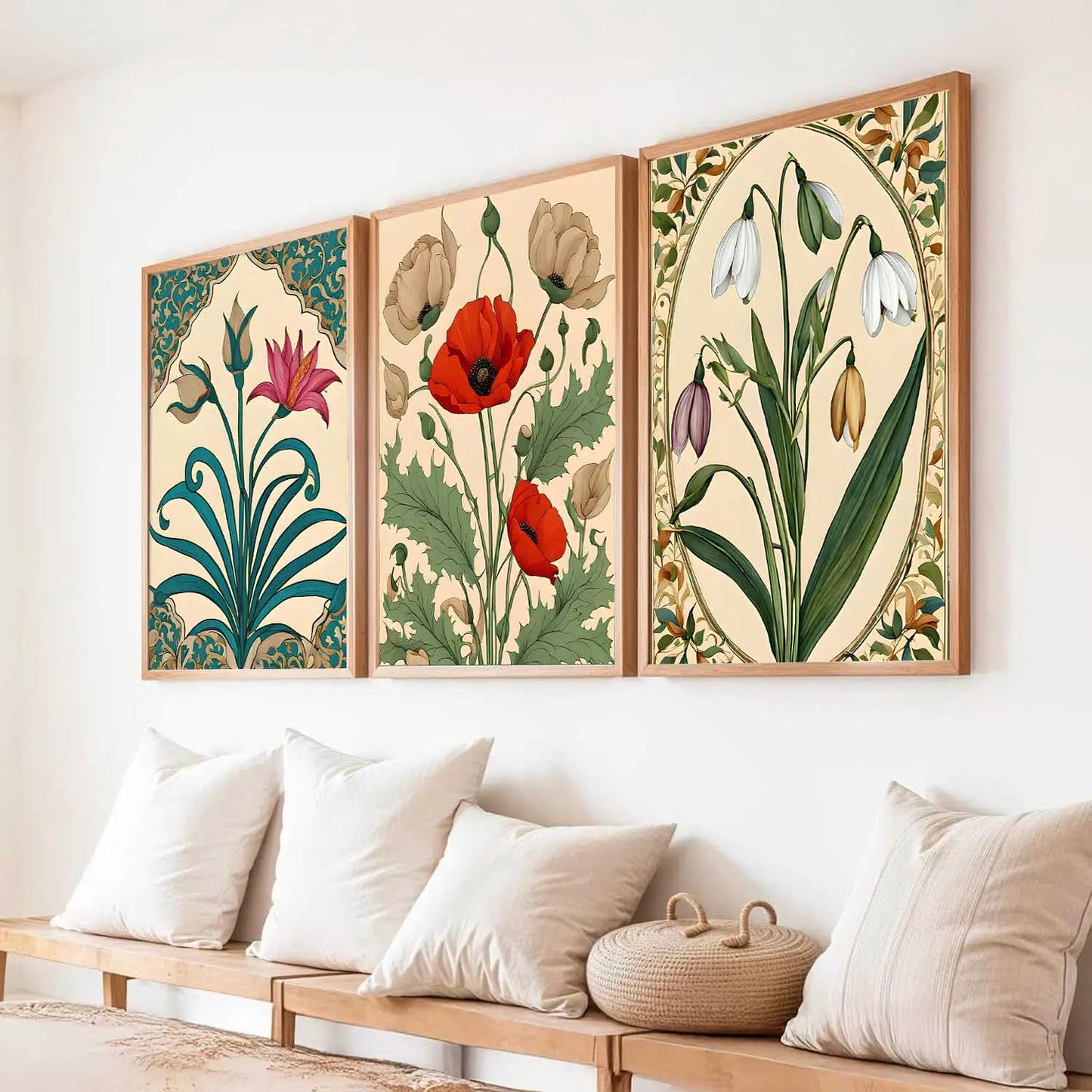 Floral  Wall  Art Paintings for Living Room - Wall Poster With frames