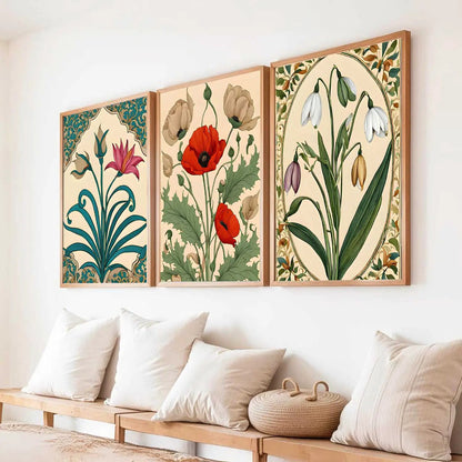 Floral  Wall  Art Paintings for Living Room - Wall Poster With frames