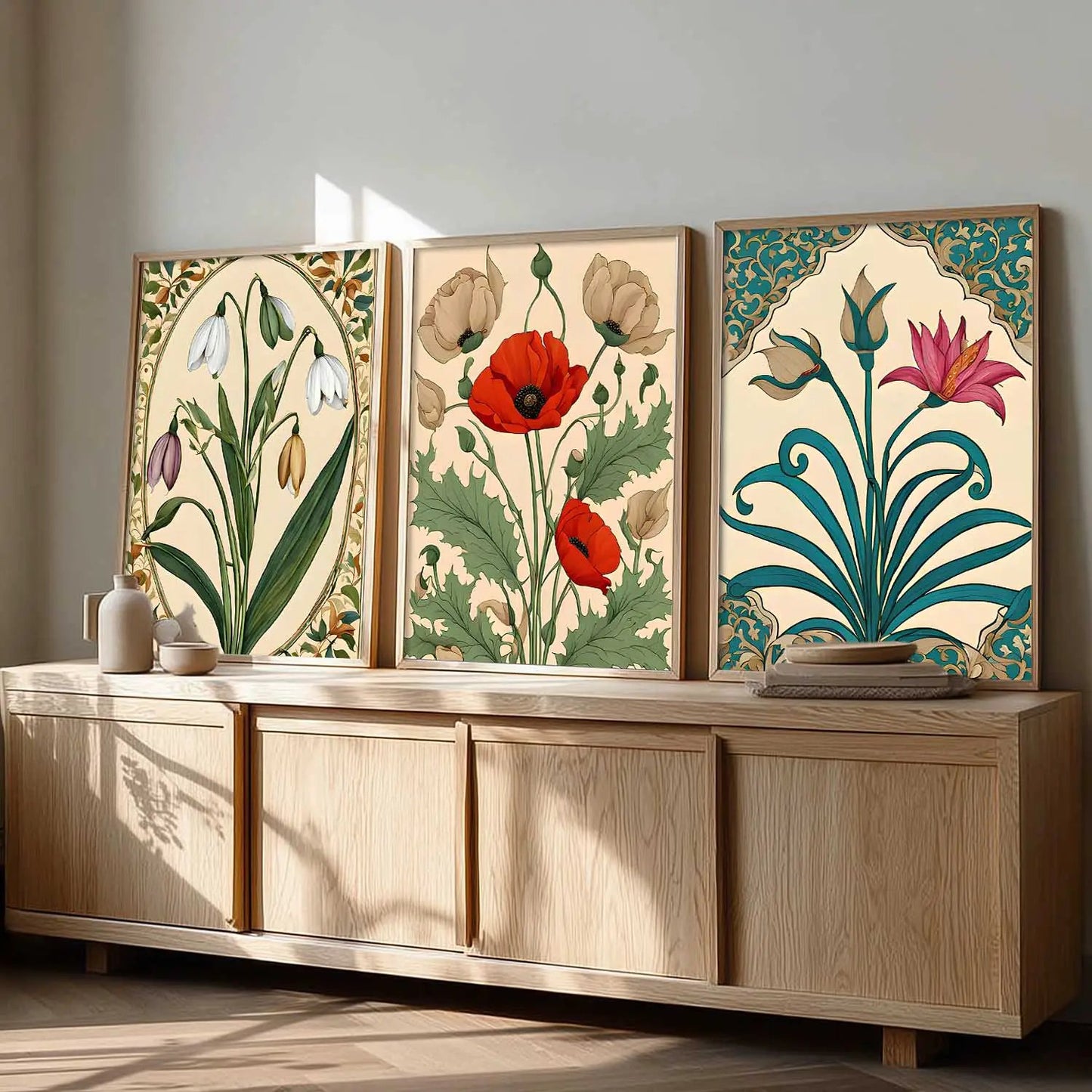 Floral  Wall  Art Paintings for Living Room - Wall Poster With frames