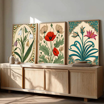 Floral  Wall  Art Paintings for Living Room - Wall Poster With frames