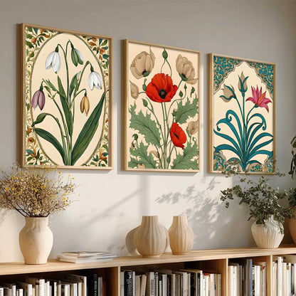 Floral  Wall  Art Paintings for Living Room - Wall Poster With frames