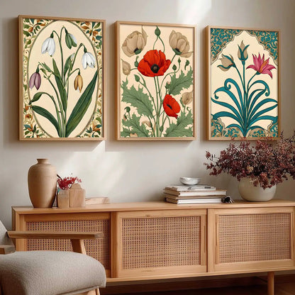 Floral  Wall  Art Paintings for Living Room - Wall Poster With frames