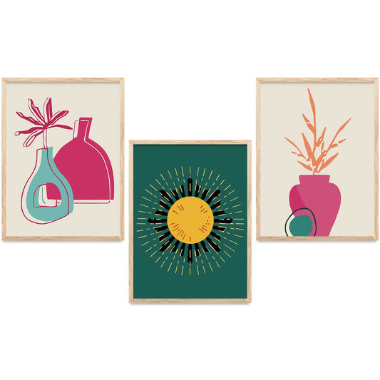 Boho  Wall  Art Paintings for Living Room - Wall Poster With frames