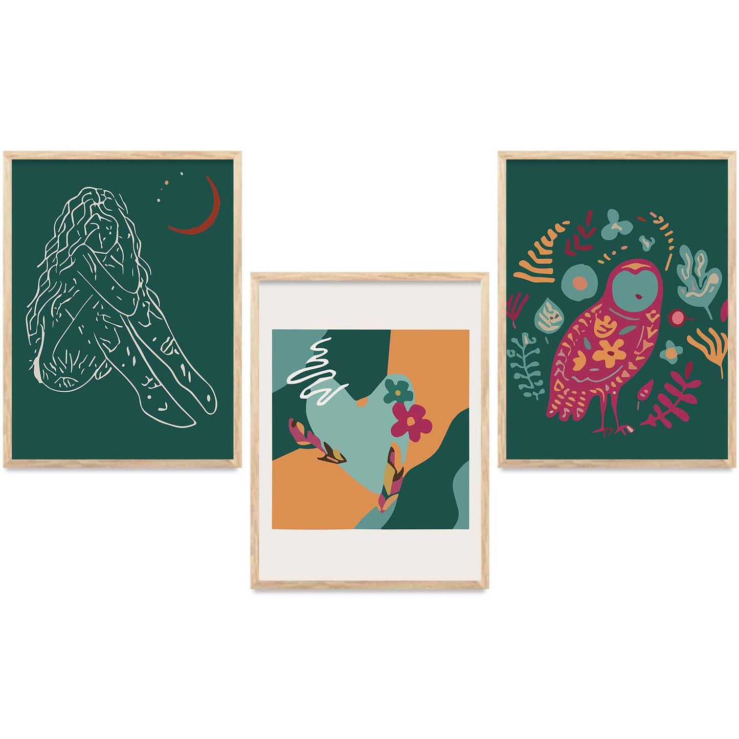 Boho  Wall Art Paintings for Living Room - Wall Poster With frames