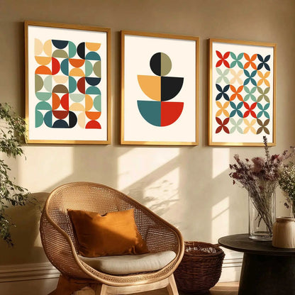 Boho Framed Wall Art Prints | Set of 3 | Home Decor