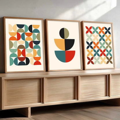Boho Framed Wall Art Prints | Set of 3 | Home Decor