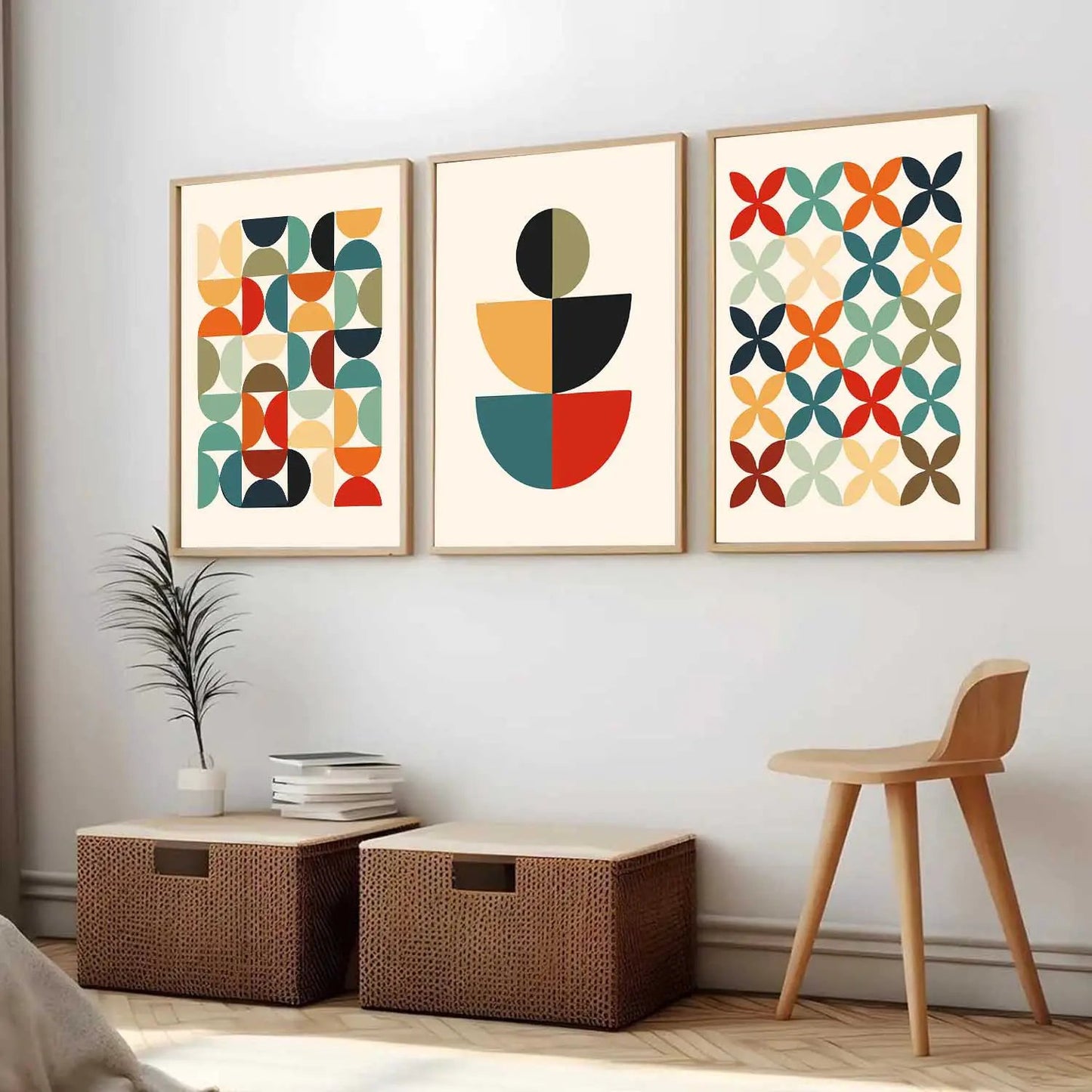 Boho Framed Wall Art Prints | Set of 3 | Home Decor