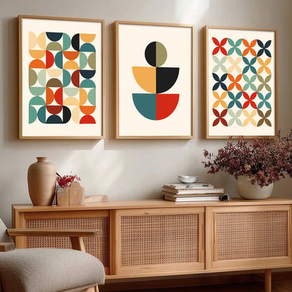 Boho Framed Wall Art Prints | Set of 3 | Home Decor
