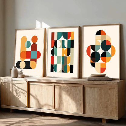 Boho Framed Wall Art Prints | Set of 3 | Home Decor