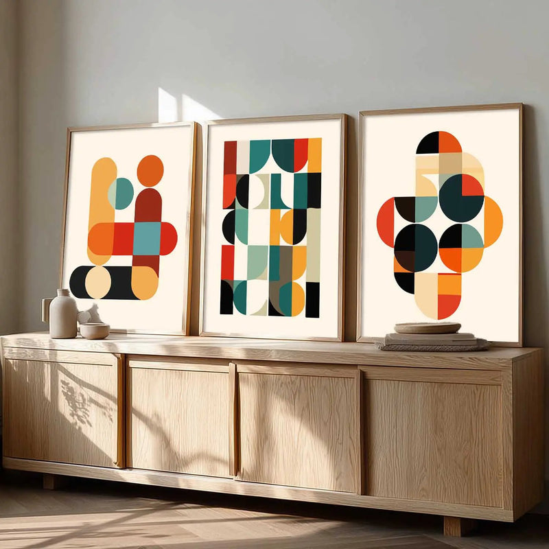 Boho Framed Wall Art Prints | Set of 3 | Home Decor