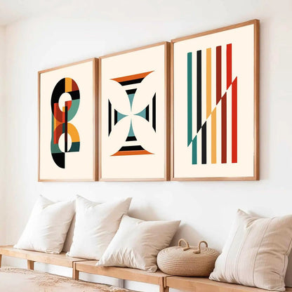Boho Framed Wall Art Prints | Set of 3 | Home Decor