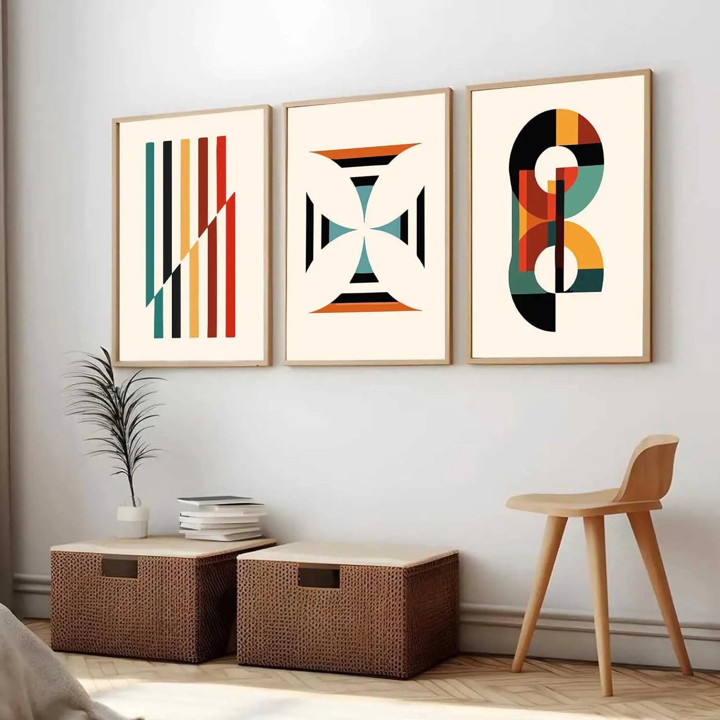 Boho Framed Wall Art Prints | Set of 3 | Home Decor