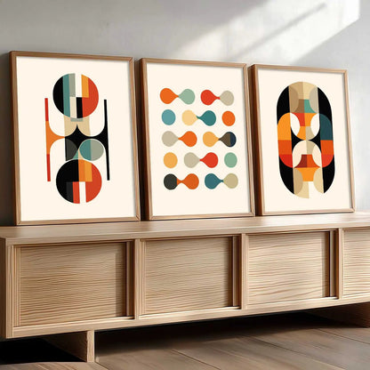 Boho Framed Wall Art Prints | Set of 3 | Home Decor