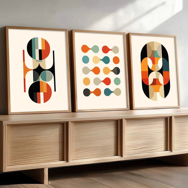 Boho Framed Wall Art Prints | Set of 3 | Home Decor