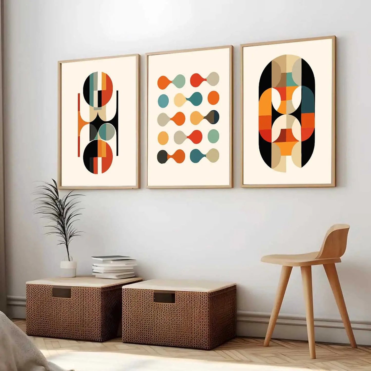 Boho Framed Wall Art Prints | Set of 3 | Home Decor