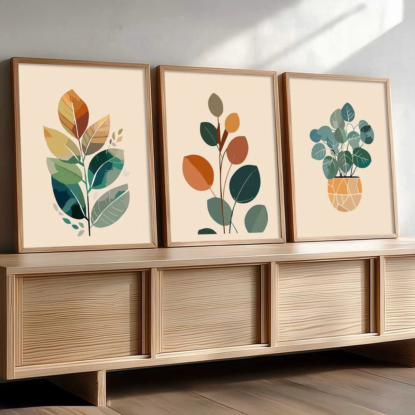 Floral Framed Wall Art Prints | Set of 3 | Home Decor by Kotart store