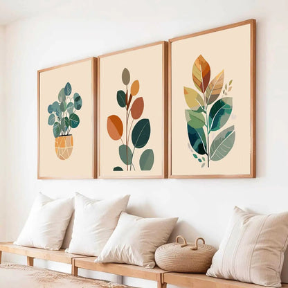 Floral Framed Wall Art Prints | Set of 3 | Home Decor by Kotart store