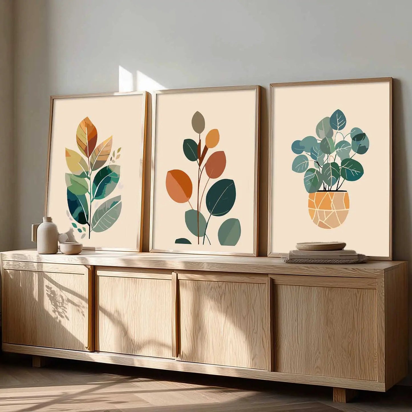 Floral Framed Wall Art Prints | Set of 3 | Home Decor by Kotart store