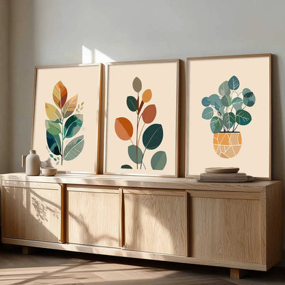 Floral Framed Wall Art Prints | Set of 3 | Home Decor by Kotart store