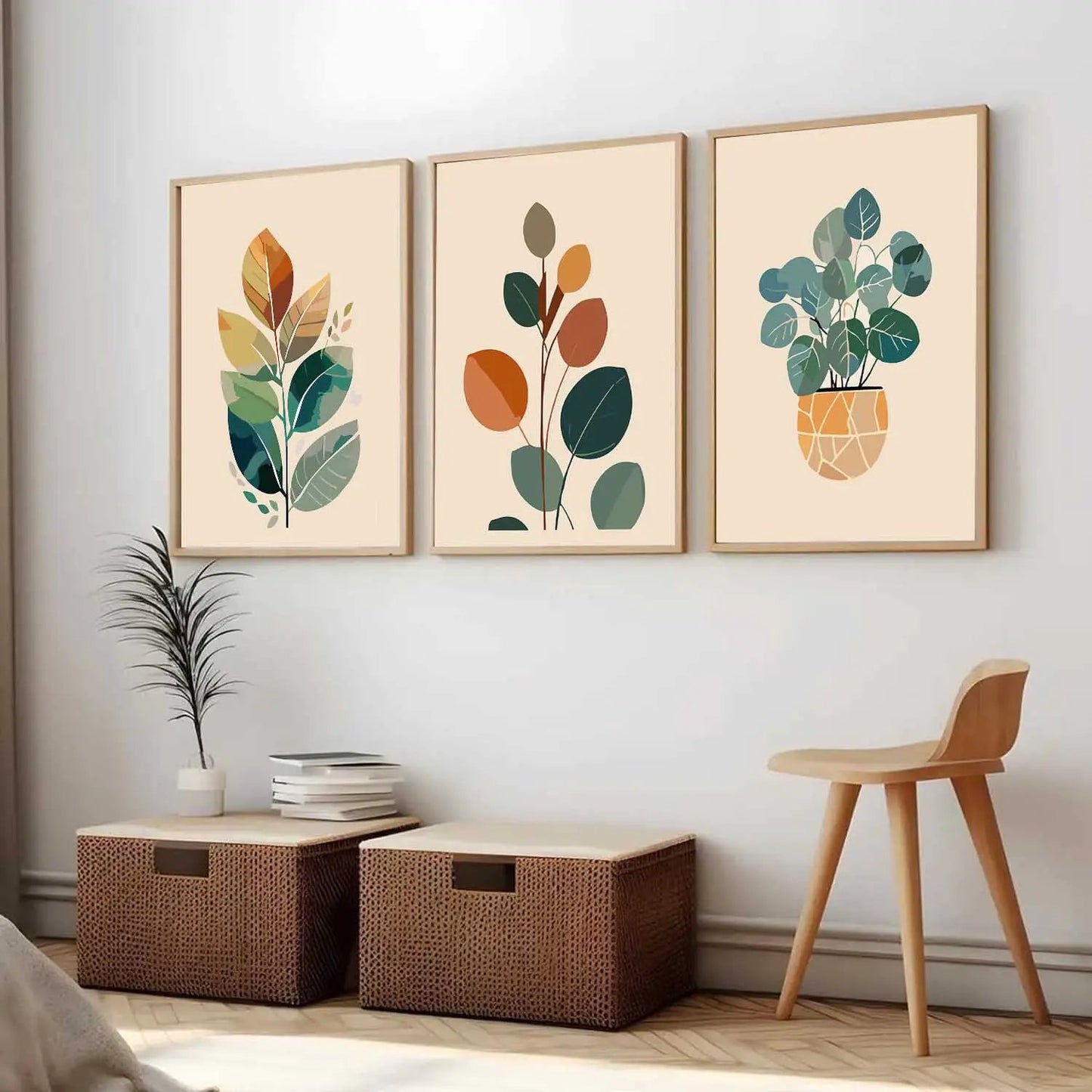 Floral Framed Wall Art Prints | Set of 3 | Home Decor by Kotart store