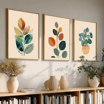 Floral Framed Wall Art Prints | Set of 3 | Home Decor by Kotart store