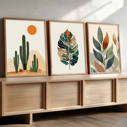 Floral Framed Wall Art Prints | Set of 3 | Home Decor
