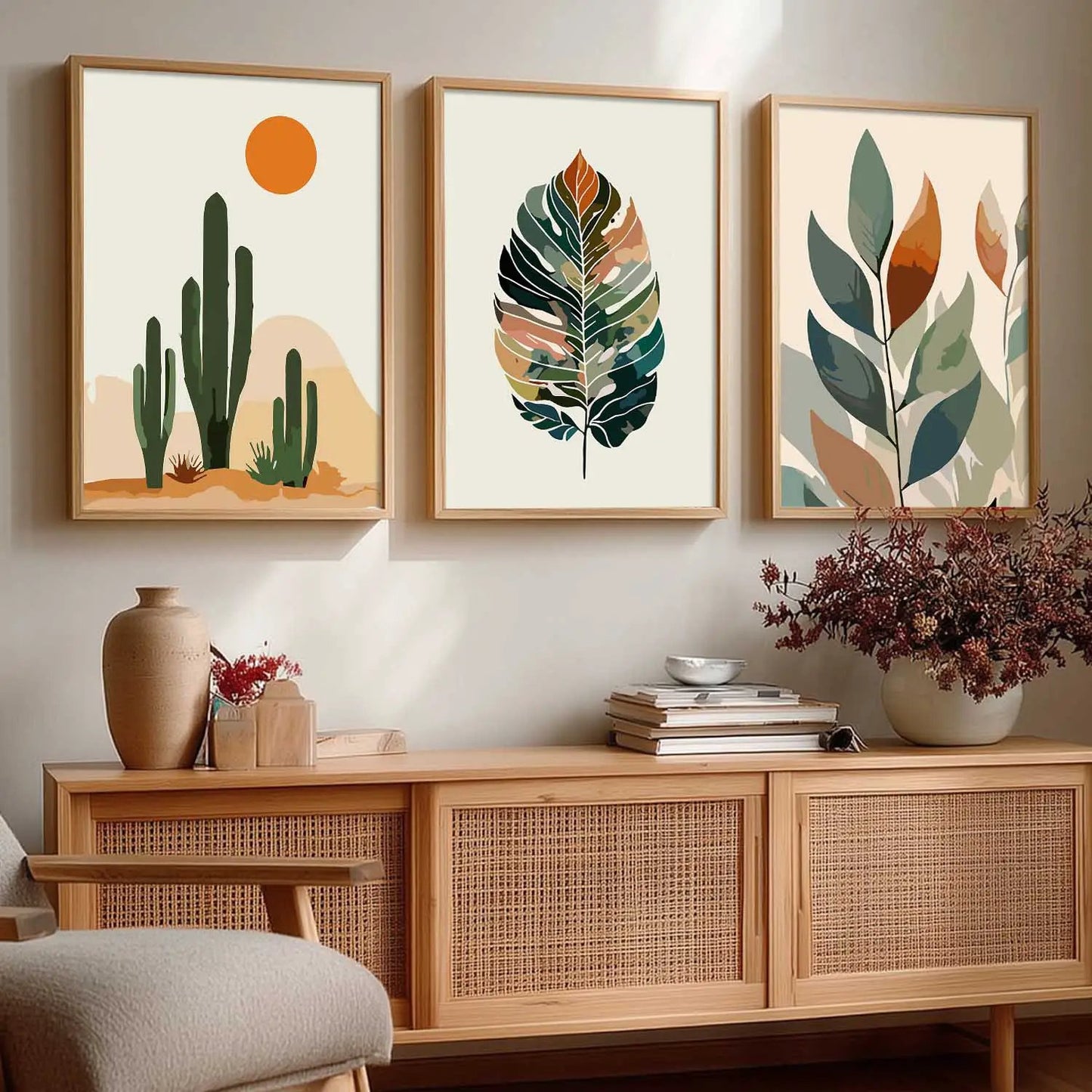 Floral Framed Wall Art Prints | Set of 3 | Home Decor