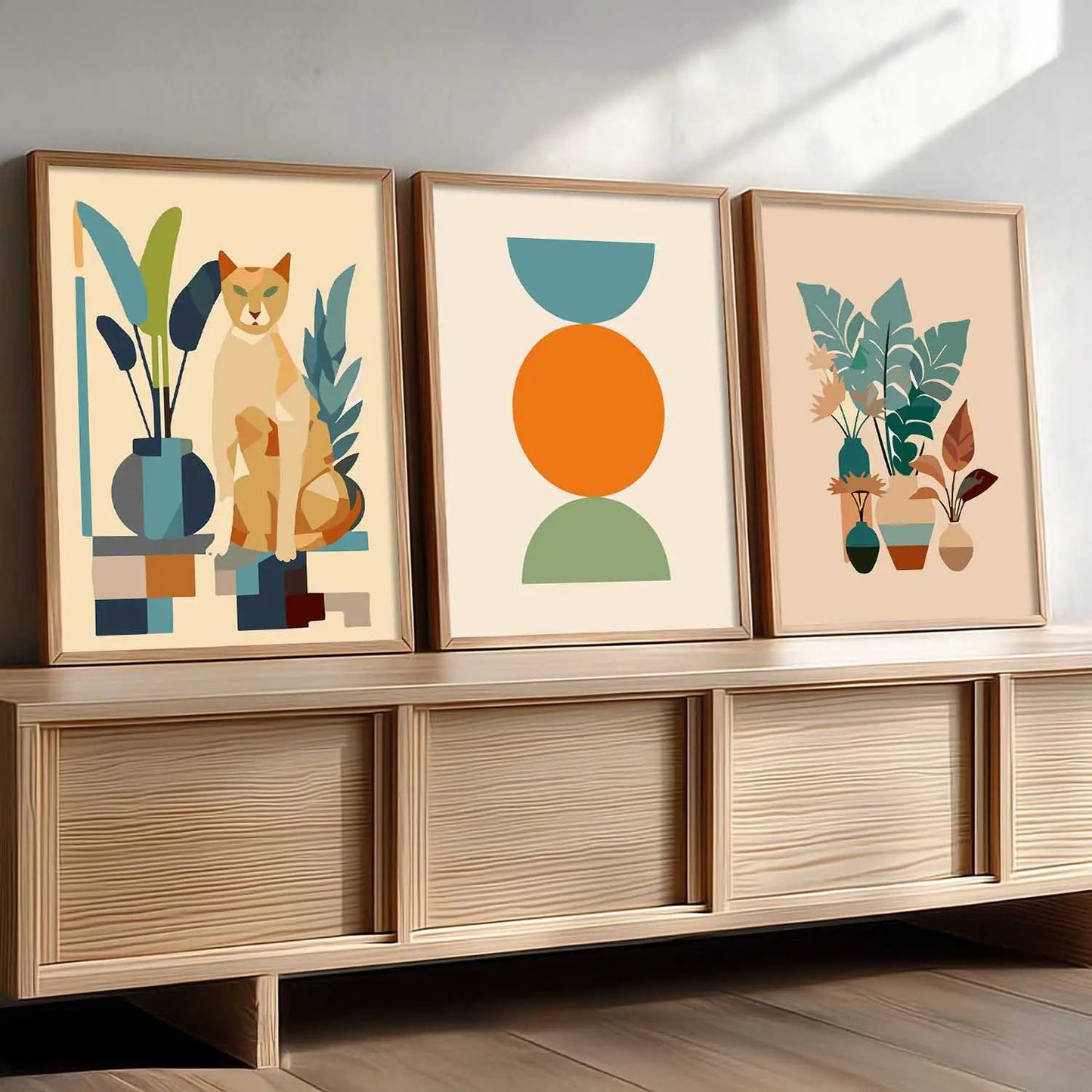 Boho Framed Wall Art Prints | Set of 3 | Home Decor