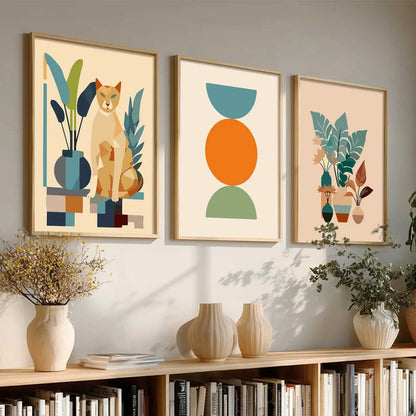 Boho Framed Wall Art Prints | Set of 3 | Home Decor