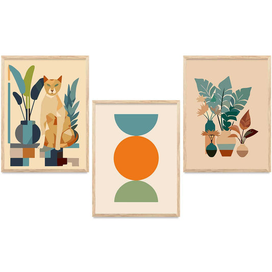 Boho  Wall Art Paintings for Living Room - Wall Poster With frames