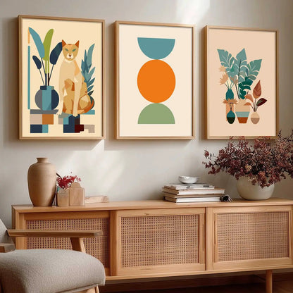 Boho Framed Wall Art Prints | Set of 3 | Home Decor