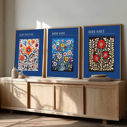 Floral  Wall   Art Paintings for Living Room - Wall Poster With frames
