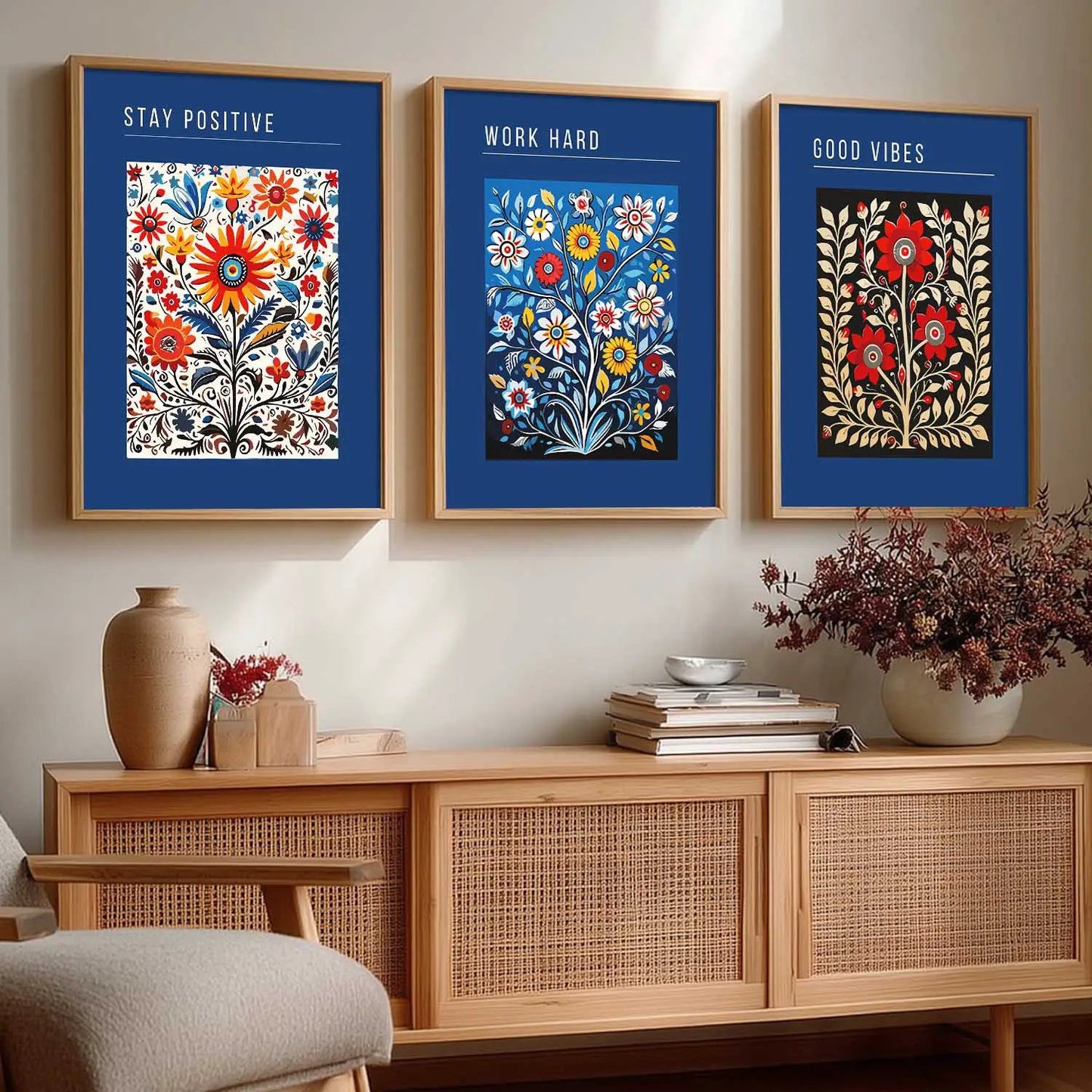 Floral  Wall   Art Paintings for Living Room - Wall Poster With frames