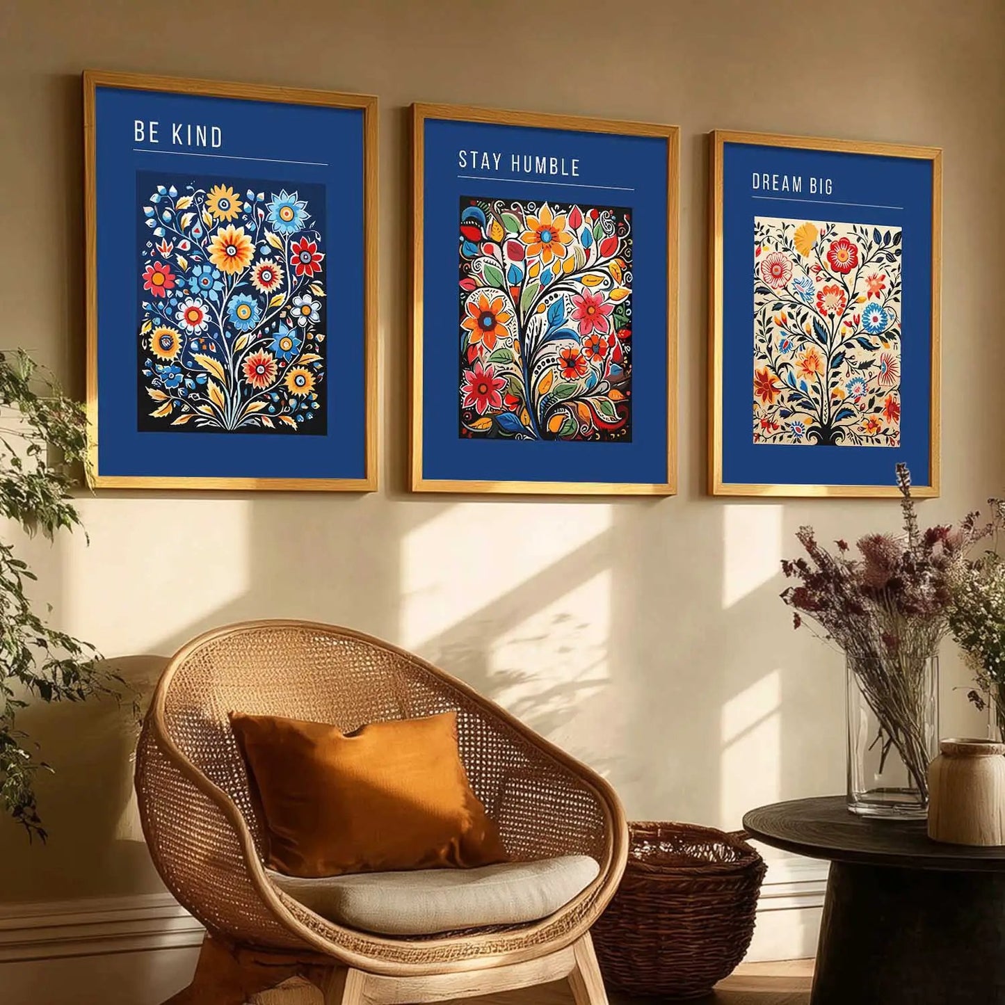 Floral  Wall  Art Paintings for Living Room - Wall Poster With frames