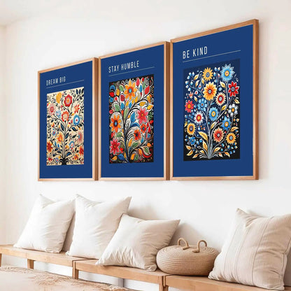 Floral  Wall  Art Paintings for Living Room - Wall Poster With frames