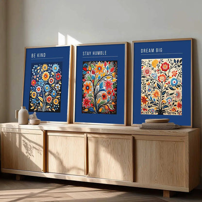 Floral  Wall  Art Paintings for Living Room - Wall Poster With frames