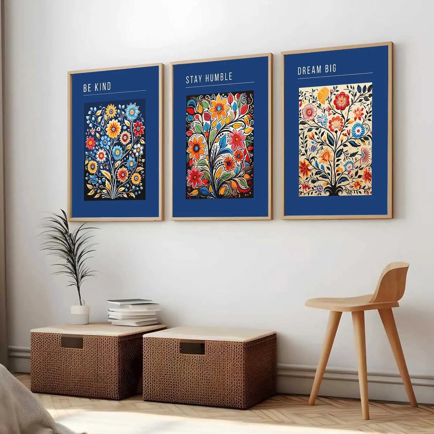 Floral  Wall  Art Paintings for Living Room - Wall Poster With frames