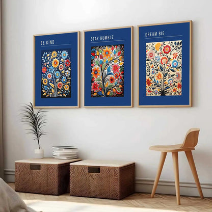 Floral  Wall  Art Paintings for Living Room - Wall Poster With frames