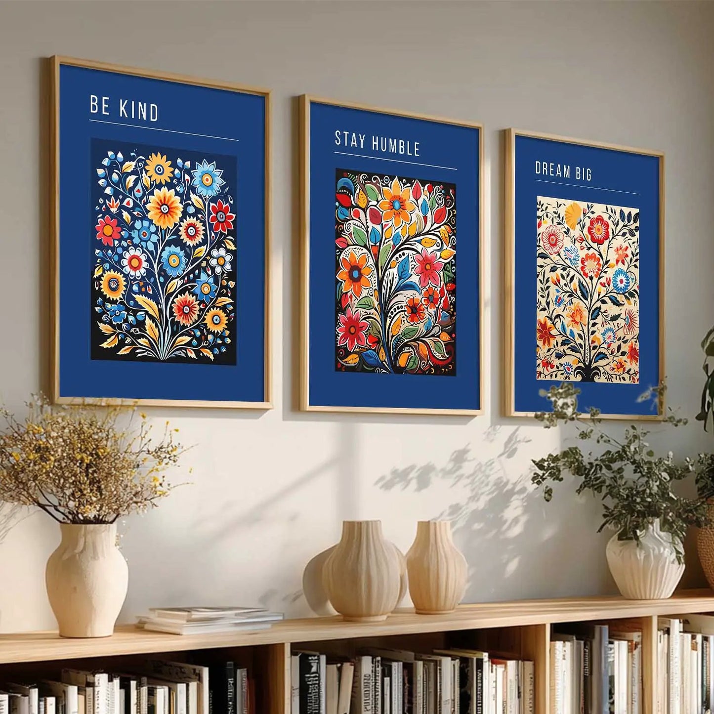 Floral  Wall  Art Paintings for Living Room - Wall Poster With frames