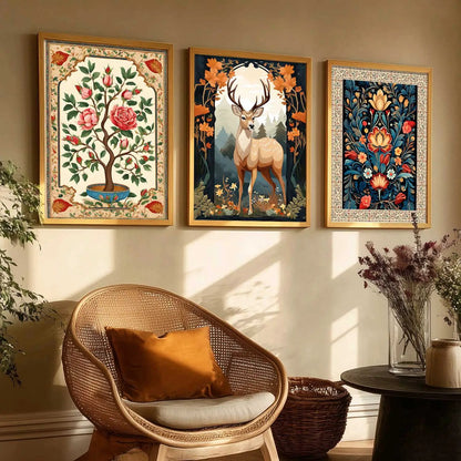 Madhubani   Wall Art Paintings for Living Room - Wall Poster With frames
