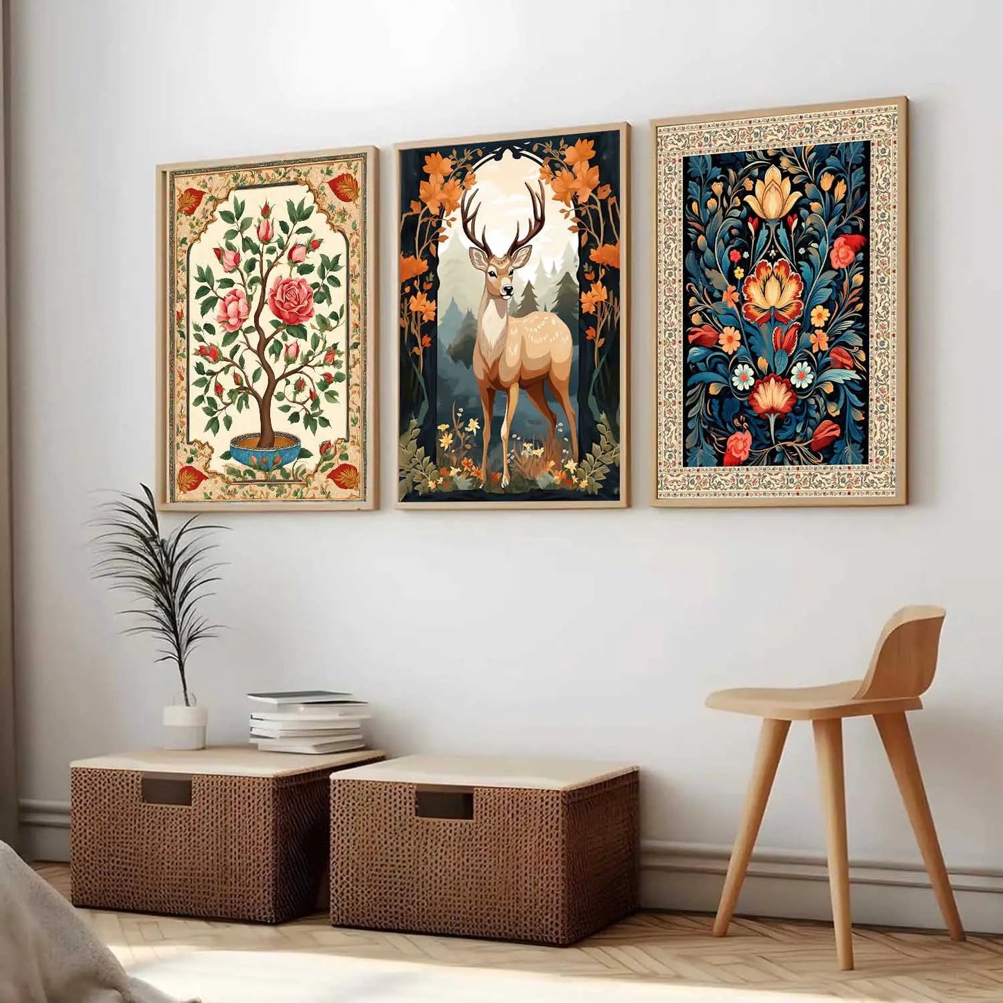 Madhubani   Wall Art Paintings for Living Room - Wall Poster With frames