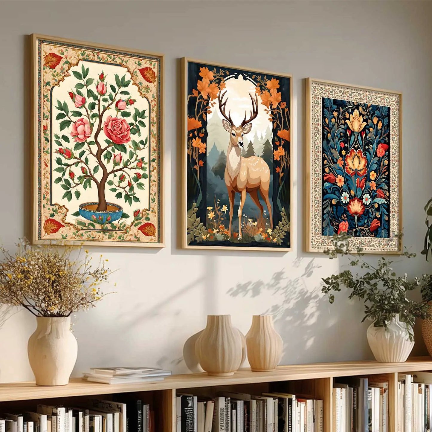 Madhubani   Wall Art Paintings for Living Room - Wall Poster With frames