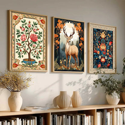 Madhubani   Wall Art Paintings for Living Room - Wall Poster With frames