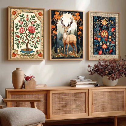 Madhubani   Wall Art Paintings for Living Room - Wall Poster With frames
